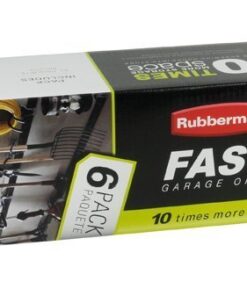 Rubbermaid FastTrack Garage Storage System Tool Hanging Kit, Garage Organization, Wall Mount Holder for Garden Lawn Tools 2 Rails, 4 Hooks 24 51ADzfhRr8L