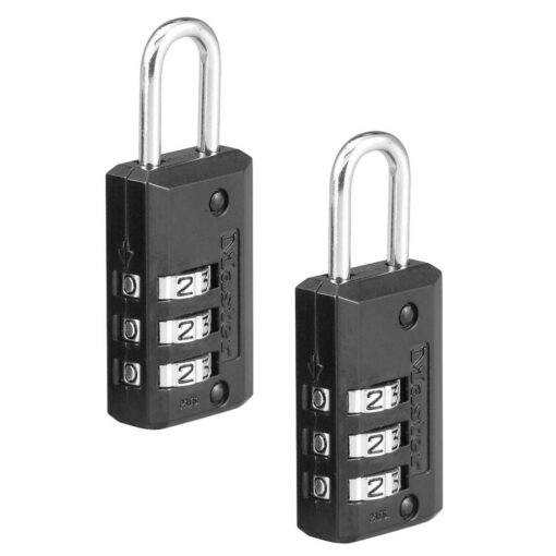 Master Lock Set Your Own Combination Luggage Lock, 2 count (Pack of 1), Black 2 count (Pack of 1)