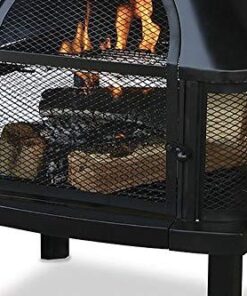 UniFlame WAF1013C Firehouse with Chimney, Black 31 51AI1Nn YL