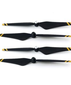 DJI Phantom 2 & 3 Series Carbon Fiber Reinforced Self-Tightening Propellers Props, 24 x 12.7cm, 2 Pack, Black with Yellow Stripes 12 51AKu5A0XJL
