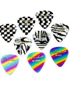 Alternative view of Fender Graphic Guitar Picks 351 Shape, Checker, Medium, 12-Pack