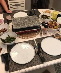 Swissmar KF-77081 Stelvio 8-Person Raclette Party Grill with Granite Stone Grill Top, Brushed Stainless Steel 42 51AQMx9YLKL