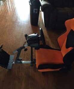 OpenWheeler GEN3 Racing Wheel Simulator Stand Cockpit Orange on Black, Video Game Controller, Fits All Logitech G923, G920, Thrustmaster, Fanatec Wheels, Compatible with Xbox One, PS4, PC Platforms. 43 51AVyvGhh L