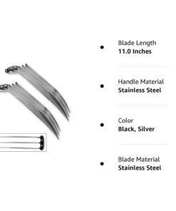 11" Stainless Steel Wolverine Fantasy Claw Set of 2 27 51AXm3HzPQL