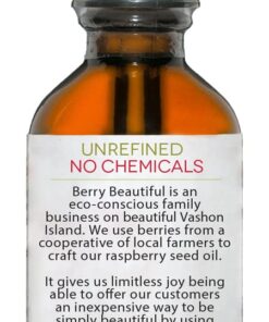 Berry Beautiful Raspberry Seed Oil - For Skin, Hair, and Nails - Cold Pressed, Unrefined, 100% Pure and Locally Grown - 2 fl oz 2 Fl Oz (Pack of 1) 19 51AaLNyiEbL