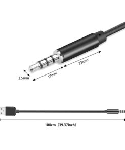 Coomoors USB to 3.5mm Jack Audio Adapter, Male AUX Audio Jack to USB 2.0 Male Charge Cable Adapter Cord for iPod Shuffle MP3 Player Headphones Speakers and Other Devices(3.3FT) 1 13 51AhlYdcjL
