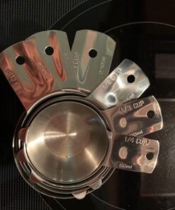 Bellemain One Piece Stainless Steel - Nesting measuring cups for Kitchen for Bakers , Dry - Ml & Oz measuring cup for Liquid, Metal, Set of 6 38 51Ai4AznoBL