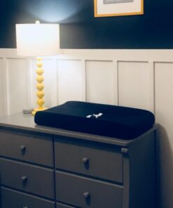 American Baby Company Heavenly Soft Chenille Contoured Changing Table Cover- Navy 22 51AoVfSNEUL