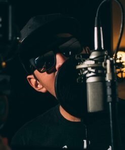 Dragonpad USA Microphone Pop Filter, for Blue Yeti, Blue Snowball - Flexible Gooseneck Microphone Mount and Double Layer Sound Shield Guard Windscreen black 46 51ArourhE3L