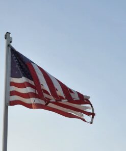 American Flag 5x8 Outdoor by Grace Alley, Embroidered Stars and Sewn Stripes, Heavy Duty, Hand Made and All Weather Fade Resistant - Long Lasting Nylon & Brass Grommets for High Wind Durability, 100% Made in USA 32 51AyJibf1gL