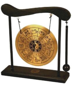 Asian Home Zen Art Brass Feng Shui Desktop Gong