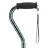 NOVA Designer Walking Cane with Offset Handle, Lightweight Adjustable Walking Stick with Carrying Strap Green Plaid Design 2 51B rUD1mL