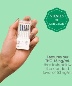 UTest -O-Meter 5 Level THC Home Drug Test | Marijuana Urine Test Kit | Highly Sensitive Testing Strips with Instant Results | 5 Panel Tests 15 ng/mL, 50 ng/mL, 100, 200, & 300 ng/mL (4-Pack) 22 51B230ReR6L