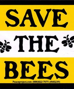 Save The Bees - Bumper Sticker/Decal (3.25" X 3")
