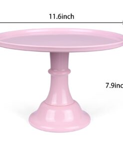 Alternative view of KLASKWARE Round Cake Stand 11" Melamine Cake Display Stand Dessert Cupcake Display Tray for Graduation,Wedding,Birthday,Party,Baby Shower,Anniversary,Ceremony,Christmas Pink