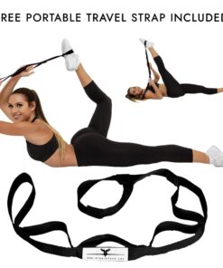 Stunt Stand® Door Flexibility & Stretching Leg Strap - Great for Cheer, Dance, Gymnastics or Any Sport! Free How-to-Use Links Included … Black 17 51B5K5Md07L