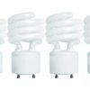 KOR (4 Pack) 13 Watt Mini Spiral - GU24 Base - (60W Equivalent) - T2 Mini-Twist - CFL Light Bulb (Cool White (4100K), CFL) Cool White (4100k) 4 Count (Pack of 1) 8 51B8q0rBC4L