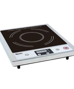 Adcraft IND-A120V Slim Design Countertop Induction Range Cooker with One Burner, Stainless Steel, 120v, Silver, 13 in. W x 15.75 in. D x 2.38 in. H