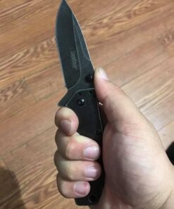 Kershaw XL Cryo II Pocket Knife, 3.25" 8Cr13MoV Steel Titanium-Coated Blade, Assisted Everyday Carry Pocket Knife 1556BW 56 51BCdr8GVkL