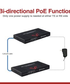 AV Access HDBaseT 4K HDMI Extender Over Single Cat5e/6/6a/7 Ethernet, HDMI 2.0 YUV4:4:4, EDID, PoE, Bi-Directional IR/RS232 Pass Through, HDR10, CEC, up to 4K@60Hz 130ft, 1080P@60Hz 230ft HDMI Extender (4KEX70-H2) 22 51BFiuVhHUL