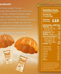 Better Than Good Sweet Keto, Gluten-Free Salted Caramel Protein Puffs (0.88 Ounce 4-Pack) - Paleo, Low Sugar, Low Calorie, Diabetic Friendly Snacks | 16g Protein & 2 Servings of Fruits & Veggies Salted Caramel (Pack of 4) 12 51BHj3AiImL