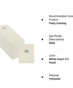 Naturally Natures Cloth Diaper Inserts 5 Layer. Bamboo Reusable Liners (Pack of 12) 27 51BItECQieL