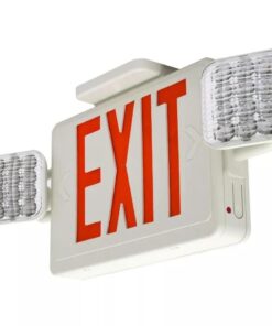 Sunco Lighted Exit Signs for Business with Battery Backup, Emergency LED Exit Light Combo, 120-277V Double Sided with Two LED Flood Lights, Fire Resistant UL 94V-0, Commercial Grade 6 Pack 19 51BO5iolG L