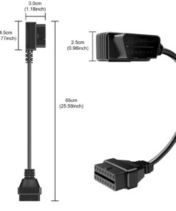 FOXWELL OBD2 OBD II 16Pin Male to Female Diagnostic Extension Convert Cable and FOXWELL NT301 OBD2 Scanner 11 51BS AF04LL