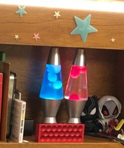 Lava Lite 1953 Silver Base Lamp with White Wax in Blue Liquid, 11.5", White Wax/Blue Liquid/Silver Base White / Blue / Silver 22 51BS CgyALL