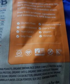 The Gluten Free Bar, Protein Bites, Dark Chocolate Peanut Butter, 4 Ounce, Vegan, Dairy Free, Non GMO, Soy Free 4 Ounce (Pack of 1) 22 51BU5UJh6uL