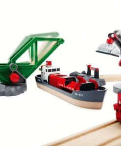 BRIO World - 33061 Cargo Harbor Set | 16 Piece Toy Train with Accessories and Wooden Tracks for Kids Ages 3 and Up 19 51BV9ZcDM1L