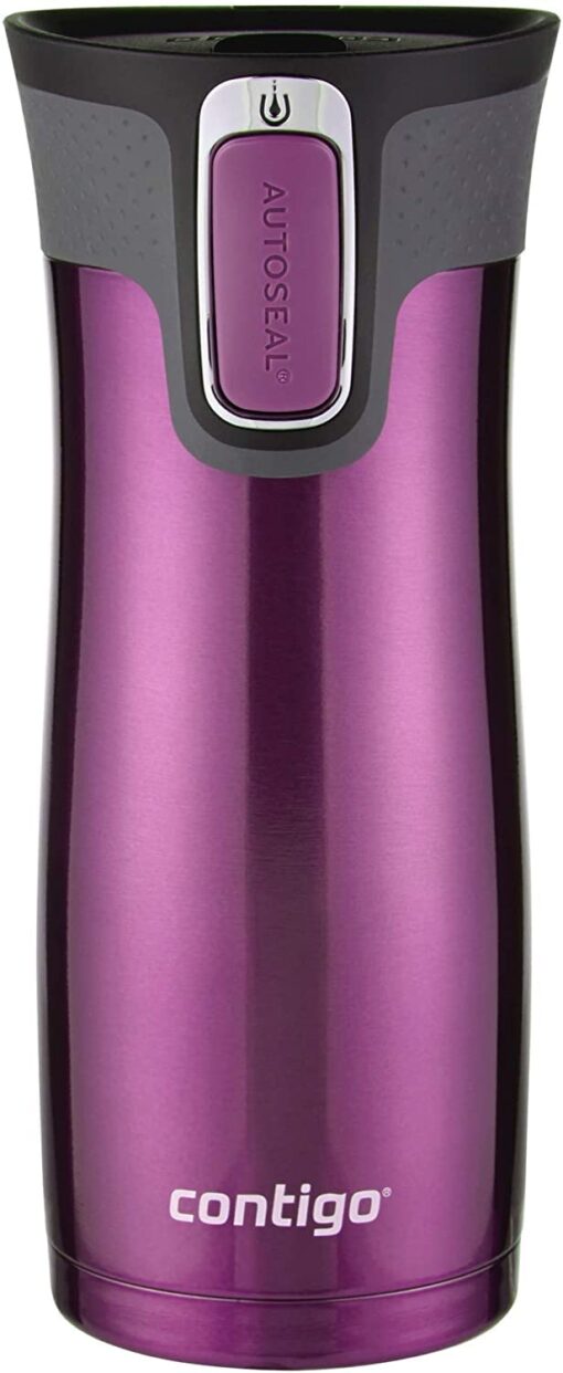 Contigo AUTOSEAL West Loop Stainless Steel Travel Mug, 16 oz, Radiant Orchid