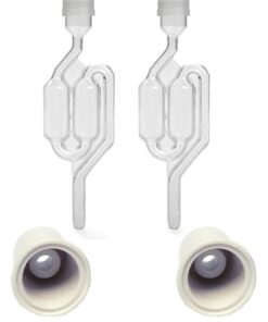 Alternative view of Fastrack 3 Piece Airlock for Fermentation | Hydrolocks for Fermenting Wine and Beer Making | BPA-Free Cylinder Airlock used for Brewing Wine, Beer, Pickles & more | Transparent Airlock Set Of 5