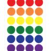Sticker Forms Self Adhesive Stickers-Assorted Colors 1" Circles 72/Pkg 1-Inch 3 Sheets