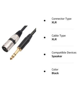 Disino 1/4 Inch TRS to XLR Male Balanced Signal Interconnect Cable Quarter inch to XLR Patch Cable - 3.3 Feet 3 feet 17 51Bd fGvRxL