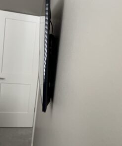 Pipishell UL Listed Tilt TV Wall Mount Bracket Low Profile for Most 23-55 Inch LED LCD OLED 4K Flat Curved TVs up to 99lbs Max VESA 400x400mm, 8° Tilting for Anti-Glaring, Fits 8-16 inch Wood Stud 40 51BmBmObSL