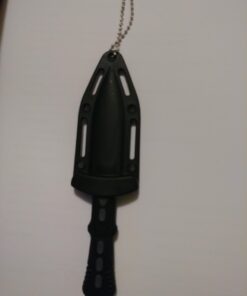 MTech USA – Fixed Blade Knife – Neck Knife - Black Blade, Black and Grey Nylon Fiber Handle, Includes Nylon Fiber Sheath w/ Ball Chain - Hunting, Camping, Survival, Tactical – MT-20-14GY,Black/Grey Black/Grey 35 51BnZERccFL