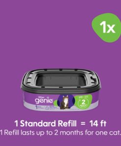 Litter Genie Refill Bags (1-Pack) | Multi-Layers of Odor-Barrier Technology | 1 Square Refill Cartridge Lasts Up to 2 Months Per Cat 14 51BnhUjETuL