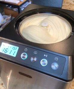 Whynter ICM-201SB Upright Automatic Ice Cream Maker with Built-in Compressor, no pre-freezing, LCD Digital Display, 2.1 Quart Capacity, Black Gray 36 51Bo6 B047L