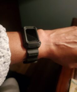 SUPCASE Unicorn Beetle Pro Series Design for Fitbit Charge 2, Replacement Bands with Built-in Rugged Protective Case (Black) Black 30 51BuauqBt0L