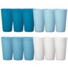US Acrylic Newport 20 ounce Unbreakable Plastic Stackable Water Tumblers in Blue Sky | Set of 12 Drinking Cups | Reusable, BPA-free, Made in the USA, Top-rack Dishwasher and Microwave Safe 20-ounce 57 51BvqoZIvIL