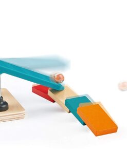 Hape Robot Factory Domino | Double -Sided Wooden Ball Domino Set, Educational Game for Kids 13 51C2rbsqfVL