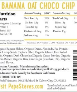 Papa Steve’s No Junk Raw Protein Bars, Banana Oat Dark Chocolate, 2.2 Oz, 10 Count 9 51C9C1wv7OL