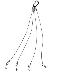 Bayyee Rope Hanger Hanging Basket Plant Holders for Indoor and Outdoor LED Grow Light Aquarium Lighting Tank Lamp, Stainless Steel (16'' Black 1Pair) 10 51CAEU4Y6FL 1