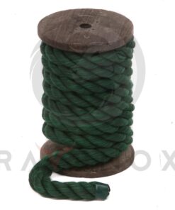 Ravenox Natural Twisted Cotton Rope | Made in The USA | Strong Triple-Strand Cordage for Sports, Décor, Pet Toys, Crafts, Macramé & Indoor Outdoor Use| by The Foot & Diameter (Multiple Color) Green 1/4 Inch x 600 Feet 12 51CJ3FwO8DL 1