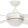 Hunter Fan Company, 59073, 52 inch Sonic White Ceiling Fan with LED Light Kit and Handheld Remote White Finish 79 51CLsvMo99L