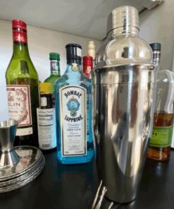 Nuvantee Cocktail Shaker Set,24 oz Martini & Drink Mixer w/ Built in Strainer, Measuring Jigger, Home Bartending Kit, Stainless Steel Martini Shaker 36 51COW5SUcVL