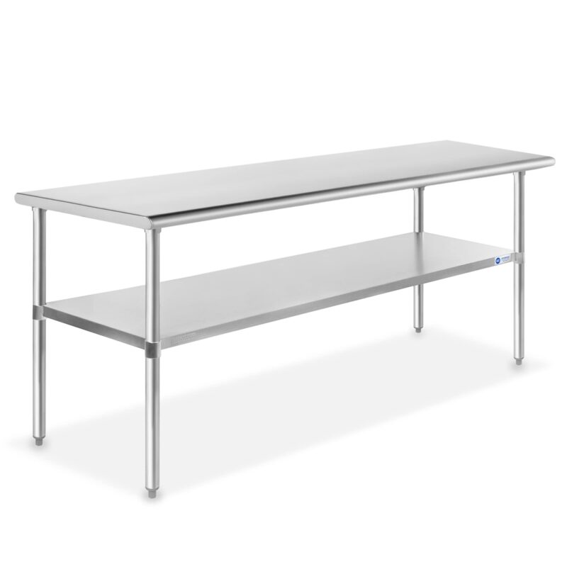Catalog 5 GRIDMANN Stainless Steel Work Table 72 x 30 Inches, NSF Commercial Kitchen Prep Table with Under Shelf for Restaurant and Home 72 in Long x 30 in Deep