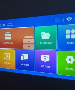 NexiGo PJ40 Projector with WiFi and Bluetooth, Native 1080P, 4K Supported, Projector for Outdoor Movies, 300 Inch, Zoomable, 20W Speakers, Home Theater, Compatible w/TV Stick, iOS, Android (Black) 103 51CcamInBML