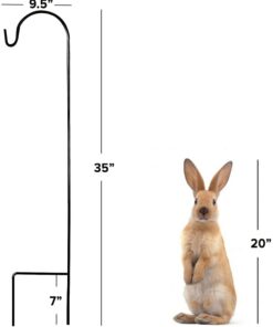 Ashman Shepherd's Hooks 35 Inch (12 Pack), Black, Made of Premium Metal for Hanging Solar Lights, Bird Feeders, Mason Jars, Christmas Lights, Lanterns, Garden Stakes and Wedding Décor. 12 Pack 32 51CpXKY7pL